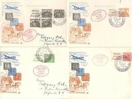 BERLIN - ZUSAMMENDUCKE W 1, W 5, W 9 Und W 13 Je Auf FDC, Mi. 320.- I-II - Colecciones (sin álbumes)