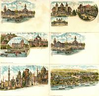 Berlin (1000) 6'er Serie Gewerbeausstellung 1896 Litho I-II - Verzamelingen (zonder Album)