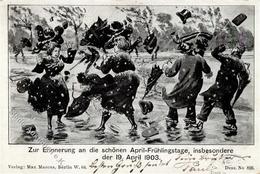 Berlin (1000) Unwetter Sturm Schnee April-Frühlingstage 19. April 1903 I-II - Verzamelingen (zonder Album)