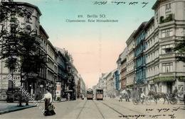 Berlin Mitte (1000) Cöpenickerstrasse Michaelkirchstrasse Litfaßsäule Straßenbahn Apotheke 1912 I- - Verzamelingen (zonder Album)