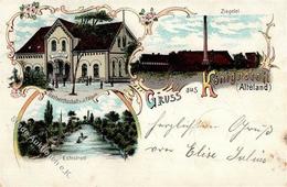 Königreich (2155) Gasthaus J. Fölsch Ziegelei  Lithographie 1901 II (VS/RS Fleckig) - Verzamelingen (zonder Album)