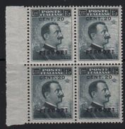 1916 EgeoPiscopi 20 C. Su 15 C. MNH Quartina - Aegean (Piscopi)