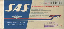 SAS Scandinavian Airlines System 1957 - Kristiansand Aalborg - Europe