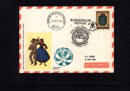 Austria / Oesterreich 1977 1000 Years Austria Balloon Post Interesting Postcard - Par Ballon