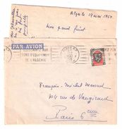 Lettre D' ALGER, Flamme SOUSCRIVEZ AUX BONS D' EQUIPEMENT De L'ALGERIE Sur Blason 15 F N° 271 , 20 Mai 1950  > Paris - Covers & Documents