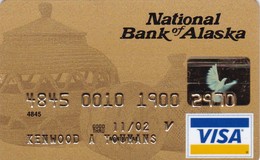 USA NATIONAL BANK OF ALASKA VISA GOLD CARD - Geldkarten (Ablauf Min. 10 Jahre)