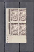 MAROC " Coins Dates X 4 " Le 6 9 45     Neuf Sans Charniere   3f Brun Fonce     Types De 1939-42 - Unused Stamps