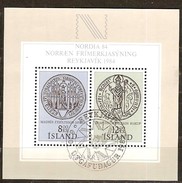 Ijsland Islande 1984 Yvertn° Bloc 5 (°) Oblitéré Used Cote 10 Euro Nordia 84 - Blocks & Sheetlets