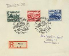 DR, Mi.Nr.695-97, 1939, 6-25 Pf Nürburgring-Rennen, Sammler-R-Brief Mit SST NÜRBURGRING 21.5.1939", Nach Leipzig I-II" - Verzamelingen (zonder Album)