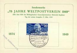 Bund, Mi.Nr.116, 1949, 30 Pf Stephan Auf Sonderkarte Mit SST STUTTGART 31.8.50 Garten-Schau" I-" - Verzamelingen (zonder Album)