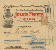 ÖSTERREICH - 3 H.-GANZSACHENSTREIFBAND WIEN 1907 I-II - Verzamelingen (zonder Album)