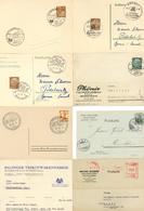 Deutschland, 1900/50, Partie Mit Ca. 400 Belegen, Meist Postkarten (häufig Gelocht), Rechnungs-Zierköpfe, Meist DR, Div. - Verzamelingen (zonder Album)