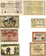 Geldscheine Schachtel Mit Geschätzt 500 St., Meist Notgeld, Serienscheine Und Inflationsgeld - Verzamelingen (zonder Album)