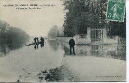 N°58530 -cpa La Crue De L'Oise à Mériel 1910 -l'entrée Du Parc De Stors- - Meriel