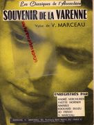 94- LA VARENNE-PARTITION MUSIQUE- SOUVENIR DE LA VARENNE- VALSE DE V.MARCEAU-VERCHUREN-YVETTE HORNER-AIMABLE-DULEU- - Partitions Musicales Anciennes