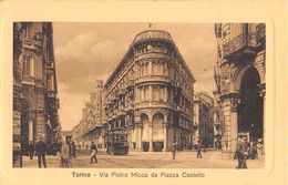 06780 "(TO) VIA PIETRO MICCA DA PIAZZA CASTELLO" ANIMATA, TRAMWAY. CART  NON SPED - Transports