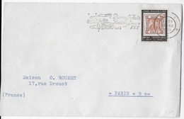 STORIA POSTALE REPUBBLICA - BUSTA DA PRATO 10.12.1958 PER PARIGI - FR.LLI SICILIA LIRE 60 ISOLATO - 1946-60: Poststempel