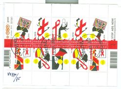 NEDERLAND NVPH  V.2770 - 2775 *   BLOK BLOC * BLOCK * GEBRUIKT *  POSTFRIS GESTEMPELD * STOP AIDS - Used Stamps