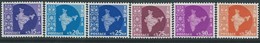 INDIA 1958 Mappa Di India SET MNH - Neufs