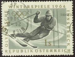 Autriche 1963 Yv. N°974 - JO D'Innsbruck - 1s Slalom - Oblitéré - Altri & Non Classificati