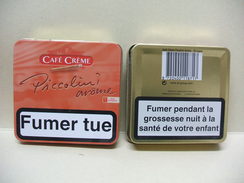 BOITE Métal Vide CAFE CREME PICCOLINI Arôme (20 Cigares) - Étuis à Cigares