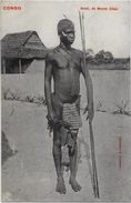 CPA Congo Ethnic Afrique Noire Type Circulé Guerrier - Frans-Kongo