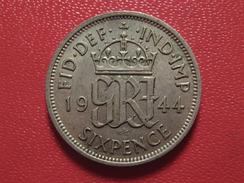 Royaume-Uni - UK - 6 Pence 1944 3906 - H. 6 Pence