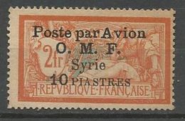 SYRIE PA N° 13  NEUF* TRACE DE CHARNIERE TB / MH - Poste Aérienne