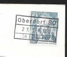 OBERDORF SO Bahn-Stempel SMB Hotel Weissenstein 1979 - Sonstige & Ohne Zuordnung