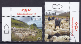 Iceland 2009 Mi. 1247-48 Heimtrieb Der Scafe Sheep Scharf Complete Set W. Marginal Rand MNH** - Neufs