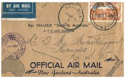 (525) New Zealand - Australia - Trans Tasman Air Mail - 14 April 1934 - Luchtpost