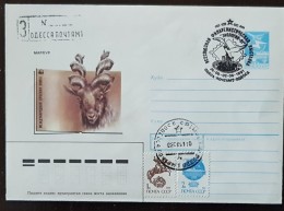 URSS, RUSSIE,  WWF, Bouc  Marsur, Entier Postal Emis En 1988 Avec Obliteration Oiseau - Covers & Documents