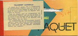 Compagnie De Navigation Paquet - Marseille Casablanca - Ticket 1965 - Europa