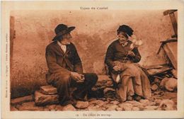 CPA Types Métier Folklore Cantal Auvergne Circulé - Autres & Non Classés