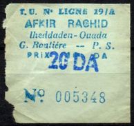 Ticket Transport Algeria Bus Afkir Rachid - Bejaia - World