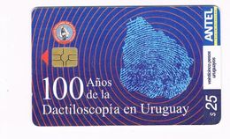 URUGUAY - ANTEL (CHIP) - 2005 DACTILOSCOPIA IN URUGUAY  - USED  -  RIF. 9112 - Uruguay