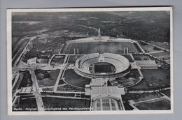 Motiv Olympia Sommer 1936-08-09 Ansichtskarte Flugaufnahme Olympiastadion M.Fussballermarke - Estate 1936: Berlino