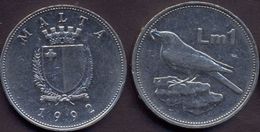 Malta 1 Lira ( Lm1 ) 1992 VF - Malta