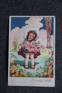 Petite Fille Au Panier De Roses - Contemporanea (a Partire Dal 1950)