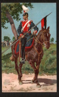 DD2350 MILITAIR SOLDIER ON HORSE ANTON HOFFMAN DEUTSCHE ARMEE KUNSTLER POSTCARD - Uniformi