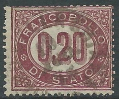 1875 REGNO USATO SERVIZIO DI STATO 20 CENT - S3-3 - Dienstmarken
