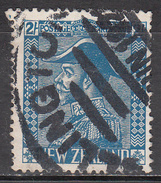 NEW ZEALAND     SCOTT NO. 182     USED    YEAR  1926    HEAVY CANCEL--DISCOUNTED IN PRICE - Used Stamps