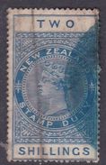 New Zealand AR32, 1907 Fiscal Stamps, 2 Shillings Blue, Used - Oblitérés