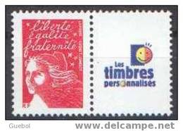 France Personnalisé N° 3417 A + Logo ** TVP Marianne De Luquet - Logo, Timbres Personnalisés (verso Gomme Mate Blanche) - Unused Stamps