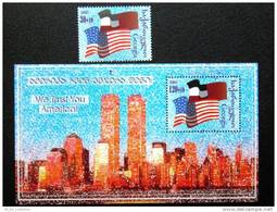 Georgia 2001 Mi#382 Block25 Mint Block & Stamp We Trust You America! Flags Usa - Georgien