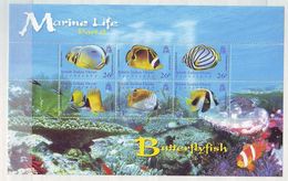 British Indian Ocean Territory 2006 Marine Life - Butterflyfish Minisheet Mint ** Mi  412-417KB - Territoire Britannique De L'Océan Indien