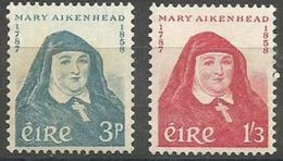 Ireland - 1958 Mary Aikenhead Set Of 2 MNH **     Sc 167-8 - Unused Stamps