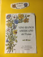 5501 - Vino Bianco Americano Del Ticino 1987 Suisse - Flowers