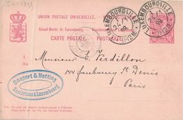 LUXEMBOURG - ENTIER POSTAL - LUXEMBOURGVILLE - 24-1-1898 (P1) - Postwaardestukken