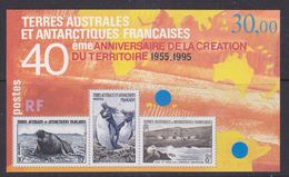 TAAF 1995 40ème Anniversaire De La Creation Du Territoire M/s ** Mnh (37020) - Blocs-feuillets